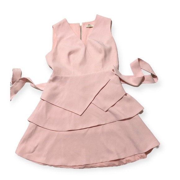 Ted Baker Reinah Sleeveless Tiered Pink Mini Dress Size 4(L) - Picture 10 of 16